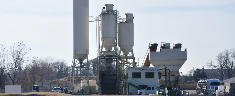 dust collectors in the cement production factory